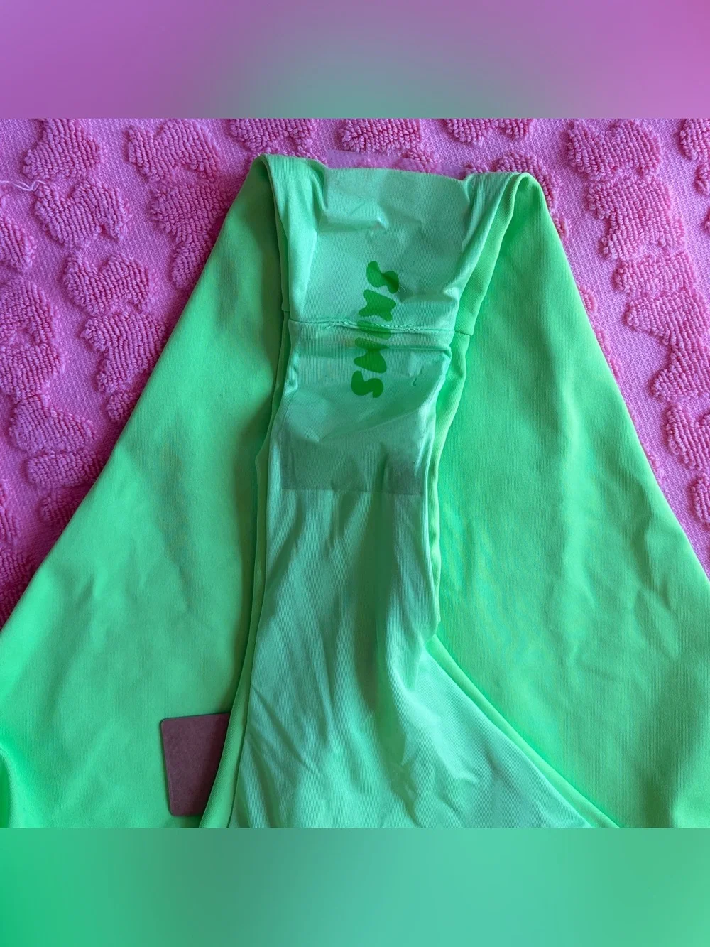 💚 SKIMS Recycled Swim Plunge Bikini Set | Neon Green | S | NWT